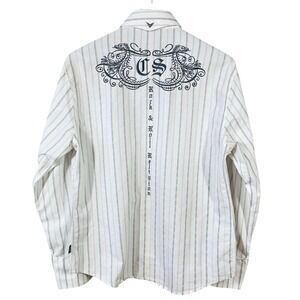 Fender Custom Rock & Roll Religion Shirt Mens M Snaps Embroidery Modern Western